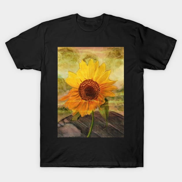 Sunflower T-Shirt by teenamarie23art